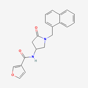 molecular formula C20H18N2O3 B5964257 N-[1-(1-naphthylmethyl)-5-oxo-3-pyrrolidinyl]-3-furamide 