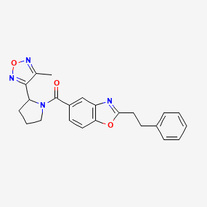 5-{[2-(4-methyl-1,2,5-oxadiazol-3-yl)-1-pyrrolidinyl]carbonyl}-2-(2-phenylethyl)-1,3-benzoxazole
