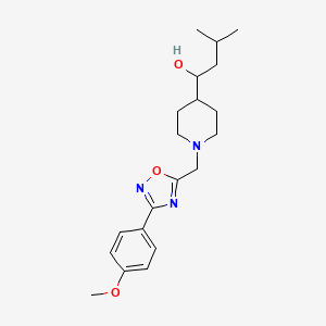 1-(1-{[3-(4-methoxyphenyl)-1,2,4-oxadiazol-5-yl]methyl}-4-piperidinyl)-3-methyl-1-butanol