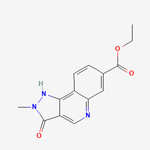 ethyl 2-methyl-3-oxo-2,3-dihydro-1H-pyrazolo[4,3-c]quinoline-7-carboxylate