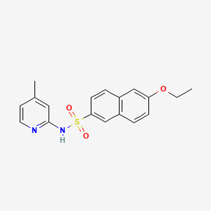 molecular formula C18H18N2O3S B5964306 6-ethoxy-N-(4-methyl-2-pyridinyl)-2-naphthalenesulfonamide 