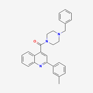 4-[(4-benzyl-1-piperazinyl)carbonyl]-2-(3-methylphenyl)quinoline