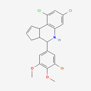 4-(3-bromo-4,5-dimethoxyphenyl)-7,9-dichloro-3a,4,5,9b-tetrahydro-3H-cyclopenta[c]quinoline