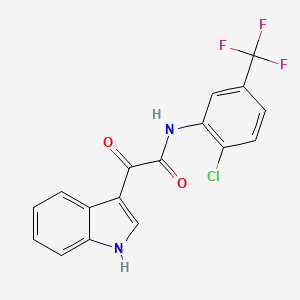 N-[2-chloro-5-(trifluoromethyl)phenyl]-2-(1H-indol-3-yl)-2-oxoacetamide