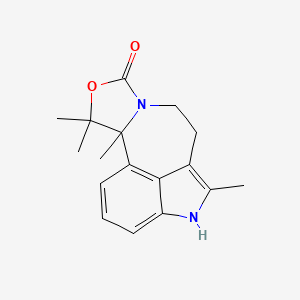 molecular formula C17H20N2O2 B5964339 5,11,11,11a-tetramethyl-6,7,11,11a-tetrahydro-4H-[1,3]oxazolo[3',4':1,2]azepino[5,4,3-cd]indol-9-one 