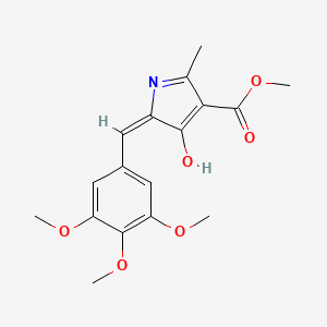molecular formula C17H19NO6 B5964375 methyl 2-methyl-4-oxo-5-(3,4,5-trimethoxybenzylidene)-4,5-dihydro-1H-pyrrole-3-carboxylate 