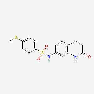 molecular formula C16H16N2O3S2 B5964399 4-(methylthio)-N-(2-oxo-1,2,3,4-tetrahydroquinolin-7-yl)benzenesulfonamide 