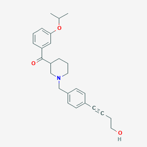 molecular formula C26H31NO3 B5964457 {1-[4-(4-hydroxy-1-butyn-1-yl)benzyl]-3-piperidinyl}(3-isopropoxyphenyl)methanone 