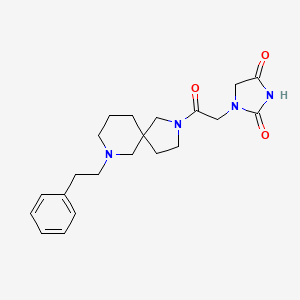 1-{2-oxo-2-[7-(2-phenylethyl)-2,7-diazaspiro[4.5]dec-2-yl]ethyl}-2,4-imidazolidinedione