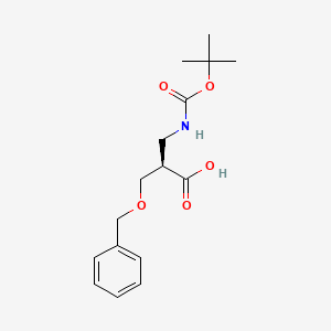 molecular formula C16H23NO5 B596447 (R)-3-(苄氧基)-2-(((叔丁氧羰基)氨基)甲基)丙酸 CAS No. 1287146-61-5