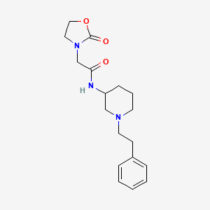 2-(2-oxo-1,3-oxazolidin-3-yl)-N-[1-(2-phenylethyl)-3-piperidinyl]acetamide