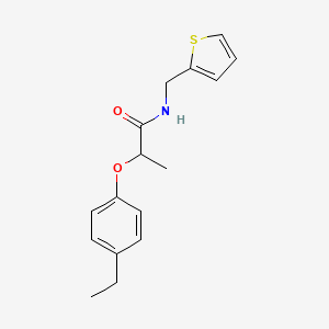 molecular formula C16H19NO2S B5964500 2-(4-ethylphenoxy)-N-(2-thienylmethyl)propanamide 