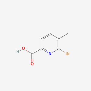 molecular formula C7H6BrNO2 B596451 6-溴-5-甲基吡啶-3-甲酸 CAS No. 1211516-25-4