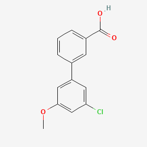 molecular formula C14H11ClO3 B596453 3'-氯-5'-甲氧基联苯-3-甲酸 CAS No. 1215206-46-4