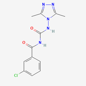 3-chloro-N-{[(3,5-dimethyl-4H-1,2,4-triazol-4-yl)amino]carbonyl}benzamide