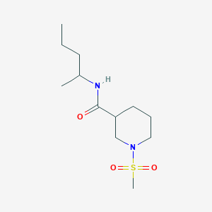molecular formula C12H24N2O3S B5964537 N-(1-methylbutyl)-1-(methylsulfonyl)-3-piperidinecarboxamide 