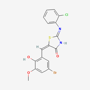 5-(5-bromo-2-hydroxy-3-methoxybenzylidene)-2-[(2-chlorophenyl)imino]-1,3-thiazolidin-4-one