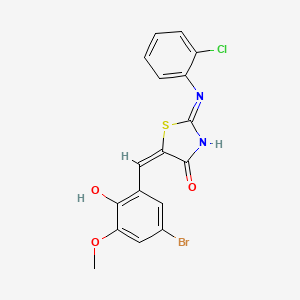 molecular formula C17H12BrClN2O3S B5964566 5-(5-bromo-2-hydroxy-3-methoxybenzylidene)-2-[(2-chlorophenyl)imino]-1,3-thiazolidin-4-one 