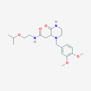 2-[1-(3,4-dimethoxybenzyl)-3-oxo-2-piperazinyl]-N-(2-isopropoxyethyl)acetamide