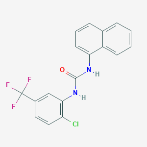 molecular formula C18H12ClF3N2O B5964579 N-[2-chloro-5-(trifluoromethyl)phenyl]-N'-1-naphthylurea 