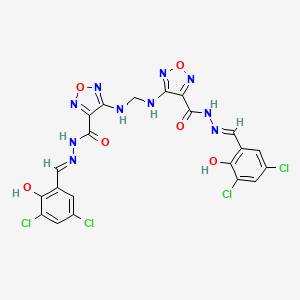 4,4'-(methylenediimino)bis[N'-(3,5-dichloro-2-hydroxybenzylidene)-1,2,5-oxadiazole-3-carbohydrazide]