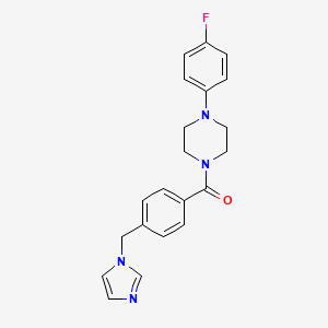 molecular formula C21H21FN4O B5964589 1-(4-fluorophenyl)-4-[4-(1H-imidazol-1-ylmethyl)benzoyl]piperazine 