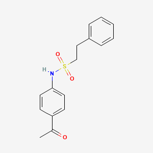 molecular formula C16H17NO3S B5964597 N-(4-acetylphenyl)-2-phenylethanesulfonamide 