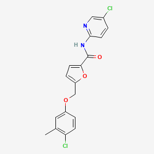 5-[(4-chloro-3-methylphenoxy)methyl]-N-(5-chloro-2-pyridinyl)-2-furamide