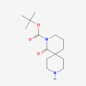 molecular formula C14H24N2O3 B596461 Tert-butyl 1-oxo-2,9-diazaspiro[5.5]undecane-2-carboxylate CAS No. 1221449-51-9