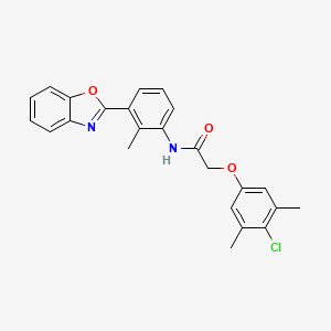 molecular formula C24H21ClN2O3 B5964628 N-[3-(1,3-benzoxazol-2-yl)-2-methylphenyl]-2-(4-chloro-3,5-dimethylphenoxy)acetamide 