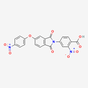 molecular formula C21H11N3O9 B5964651 2-nitro-4-[5-(4-nitrophenoxy)-1,3-dioxo-1,3-dihydro-2H-isoindol-2-yl]benzoic acid 