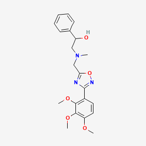 molecular formula C21H25N3O5 B5964657 2-(methyl{[3-(2,3,4-trimethoxyphenyl)-1,2,4-oxadiazol-5-yl]methyl}amino)-1-phenylethanol 