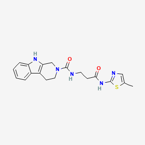 N-{3-[(5-methyl-1,3-thiazol-2-yl)amino]-3-oxopropyl}-1,3,4,9-tetrahydro-2H-beta-carboline-2-carboxamide