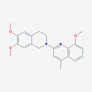 molecular formula C22H24N2O3 B5964690 2-(6,7-dimethoxy-3,4-dihydro-2(1H)-isoquinolinyl)-8-methoxy-4-methylquinoline 