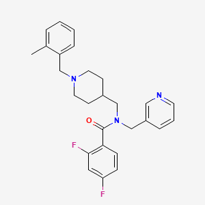molecular formula C27H29F2N3O B5964707 2,4-difluoro-N-{[1-(2-methylbenzyl)-4-piperidinyl]methyl}-N-(3-pyridinylmethyl)benzamide 