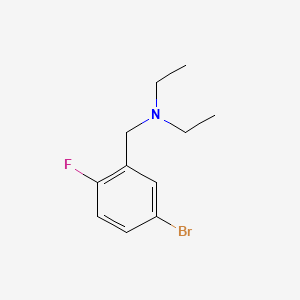 molecular formula C11H15BrFN B596472 4-Bromo-2-(diethylaminomethyl)-1-fluorobenzene CAS No. 1355248-25-7