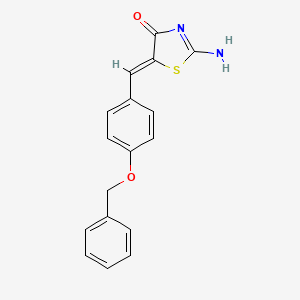 molecular formula C17H14N2O2S B5964721 5-[4-(benzyloxy)benzylidene]-2-imino-1,3-thiazolidin-4-one 