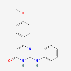 molecular formula C17H15N3O2 B5964726 2-anilino-6-(4-methoxyphenyl)-4(3H)-pyrimidinone 