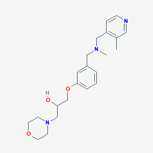 molecular formula C22H31N3O3 B5964735 1-[3-({methyl[(3-methyl-4-pyridinyl)methyl]amino}methyl)phenoxy]-3-(4-morpholinyl)-2-propanol 