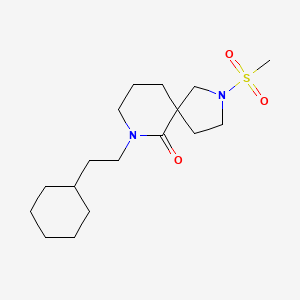 molecular formula C17H30N2O3S B5964743 7-(2-cyclohexylethyl)-2-(methylsulfonyl)-2,7-diazaspiro[4.5]decan-6-one 