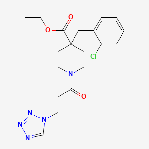 ethyl 4-(2-chlorobenzyl)-1-[3-(1H-tetrazol-1-yl)propanoyl]-4-piperidinecarboxylate