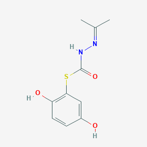 S-(2,5-dihydroxyphenyl) 2-(1-methylethylidene)hydrazinecarbothioate