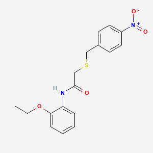 molecular formula C17H18N2O4S B5964758 N-(2-ethoxyphenyl)-2-[(4-nitrobenzyl)thio]acetamide 
