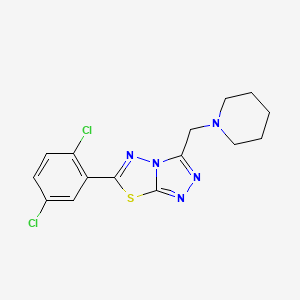 molecular formula C15H15Cl2N5S B5964766 6-(2,5-dichlorophenyl)-3-(1-piperidinylmethyl)[1,2,4]triazolo[3,4-b][1,3,4]thiadiazole 