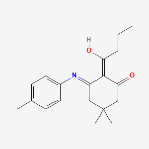 molecular formula C19H25NO2 B5964780 2-butyryl-5,5-dimethyl-3-[(4-methylphenyl)amino]-2-cyclohexen-1-one 