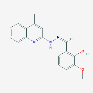 molecular formula C18H17N3O2 B5964812 2-hydroxy-3-methoxybenzaldehyde (4-methyl-2-quinolinyl)hydrazone 