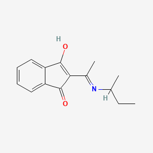 molecular formula C15H17NO2 B5964814 2-[1-(sec-butylamino)ethylidene]-1H-indene-1,3(2H)-dione 