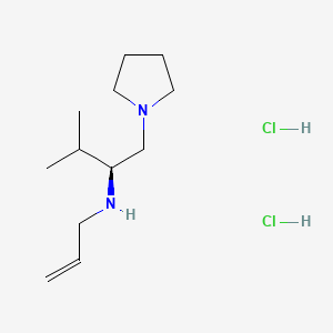 molecular formula C12H26Cl2N2 B596484 (S)-1-吡咯烷-2-异丙基-2-N-烯丙基-氨基-乙烷 2hcl CAS No. 1217726-86-7