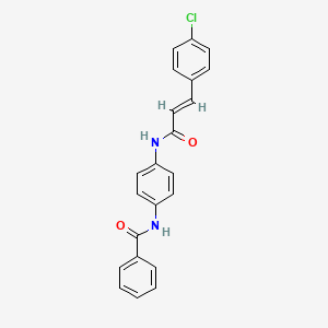 molecular formula C22H17ClN2O2 B5964842 N-(4-{[3-(4-chlorophenyl)acryloyl]amino}phenyl)benzamide 