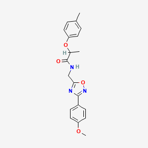 molecular formula C20H21N3O4 B5964855 N-{[3-(4-methoxyphenyl)-1,2,4-oxadiazol-5-yl]methyl}-2-(4-methylphenoxy)propanamide 